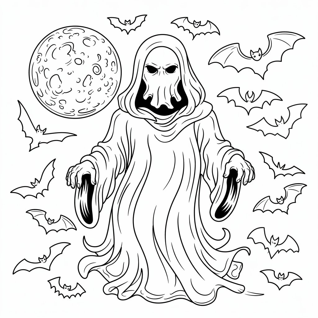 dessin fantôme halloween