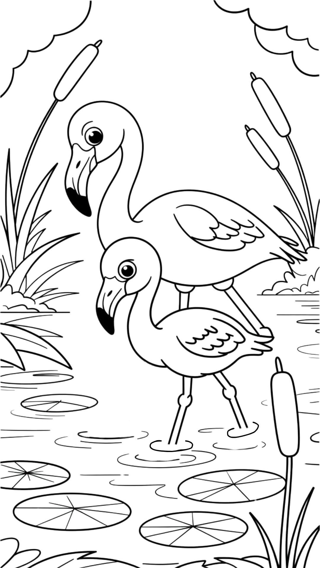 flamant rose coloriage a imprimer