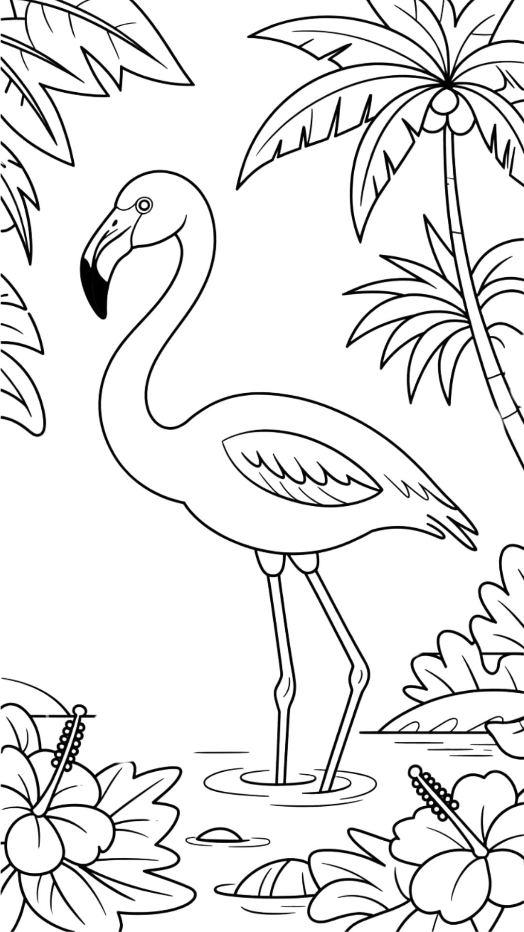 flamant rose dessin