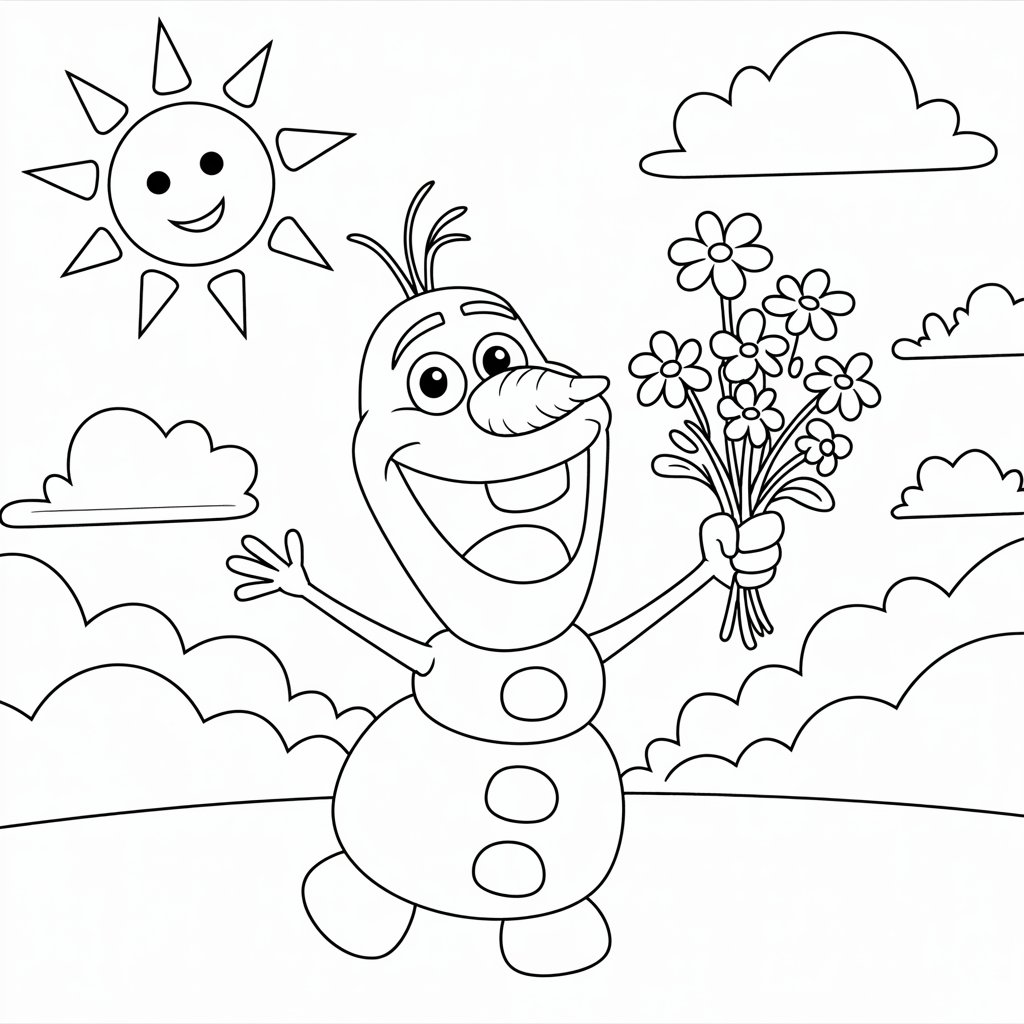 dessin bonhomme de neige