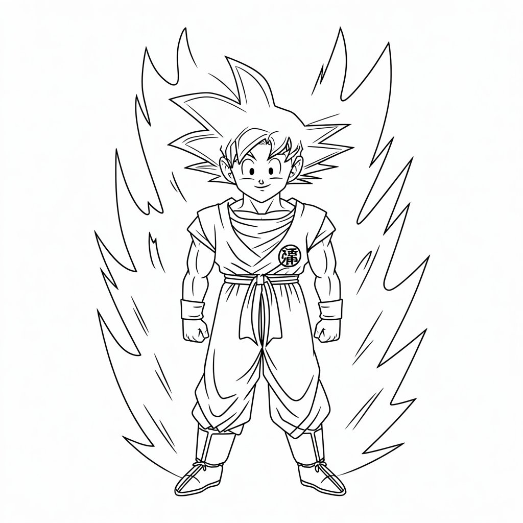 coloriage dragon ball super goku ultra instinct