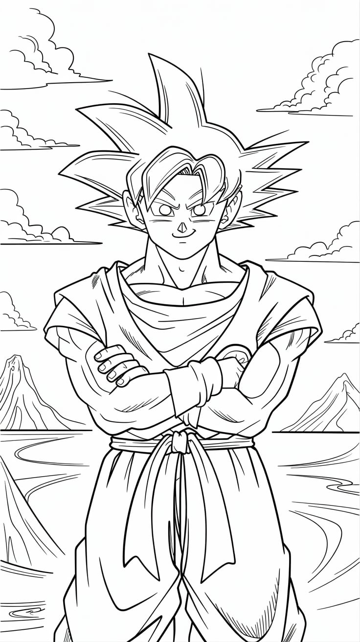coloriage dragon ball z son goku