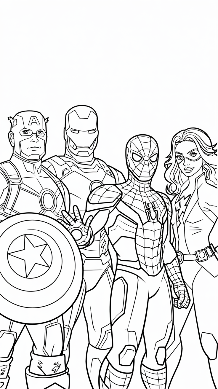 héros marvel coloriage super héros