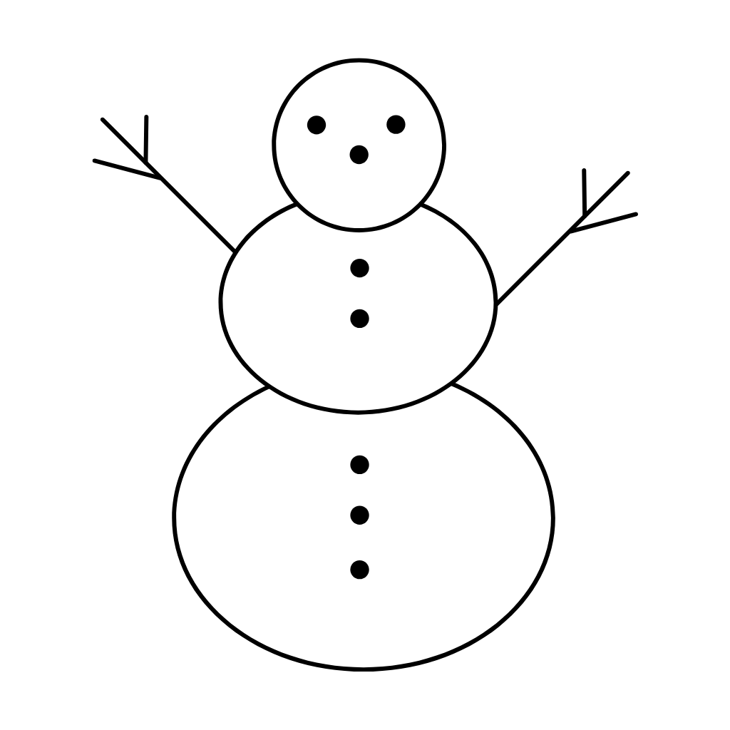 dessin bonhomme de neige facile