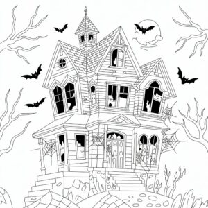 dessin maison hantée