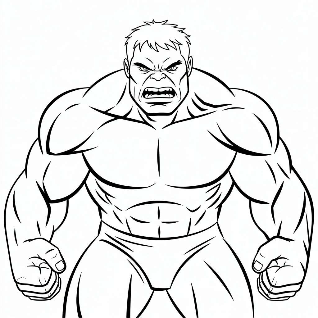 hulk coloriage