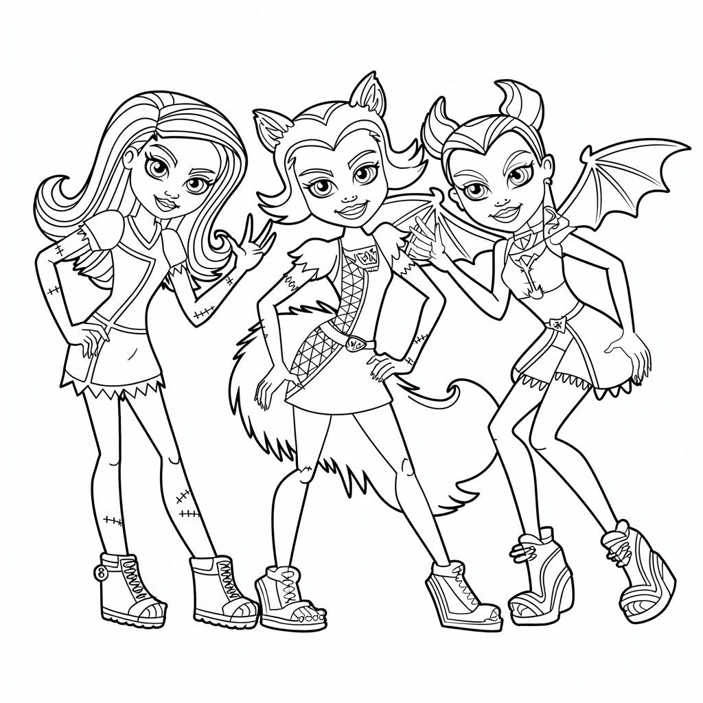 imprimer coloriage monster high