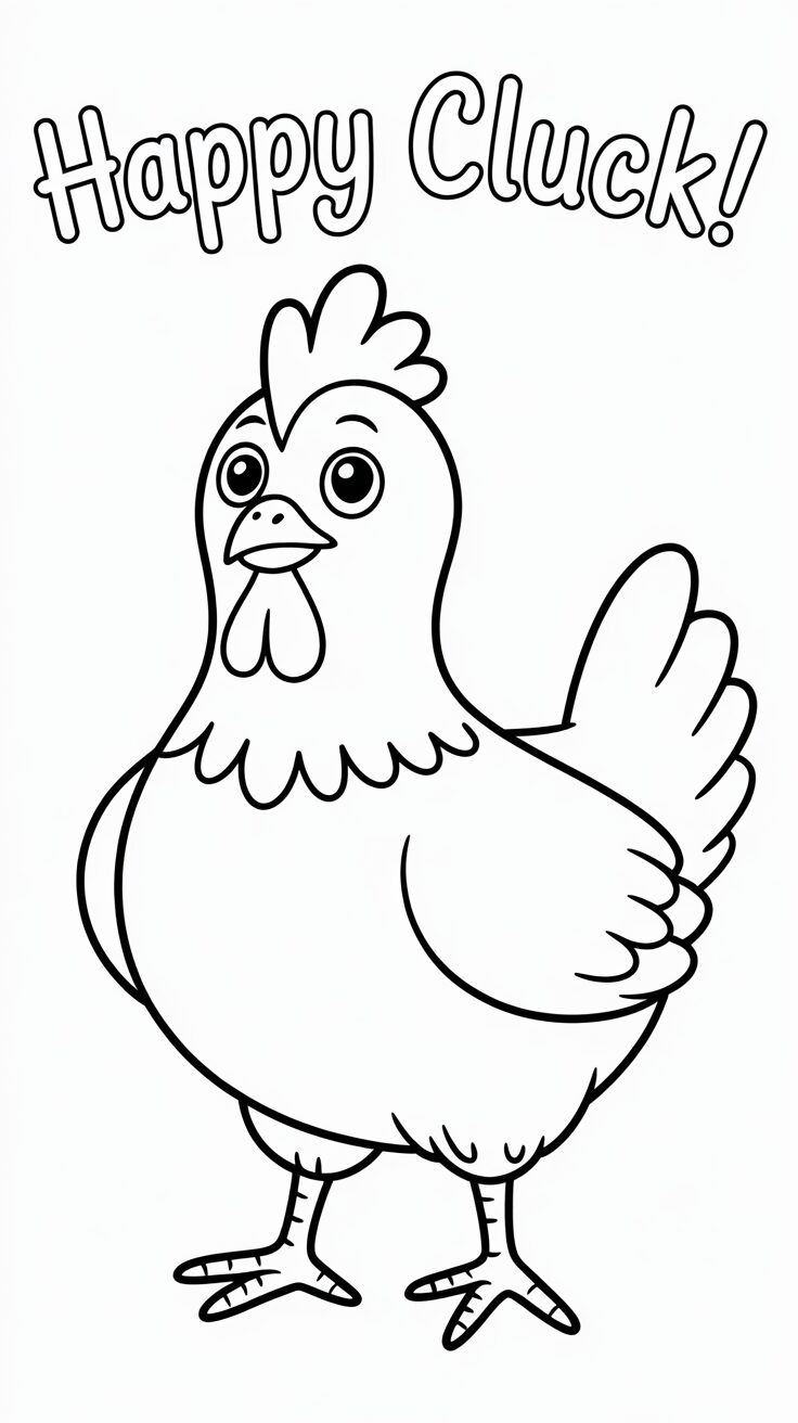 dessiner une poule facile