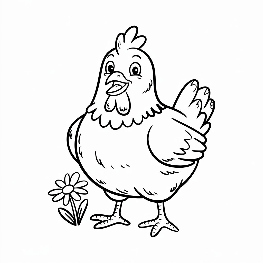 coloriage la poule