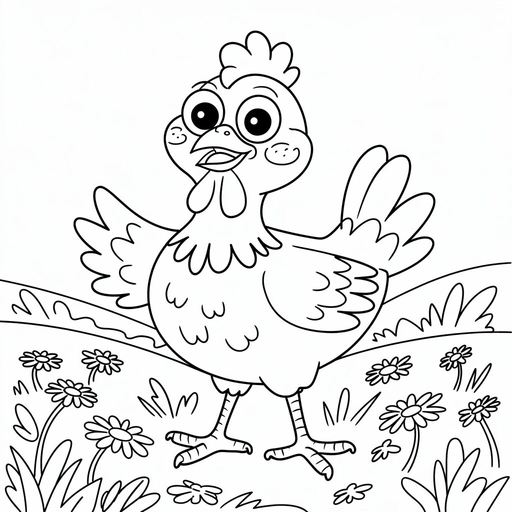 poules dessin