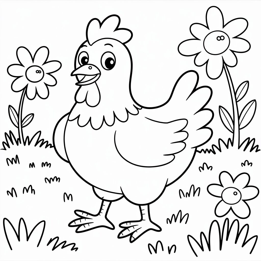 dessin une poule
