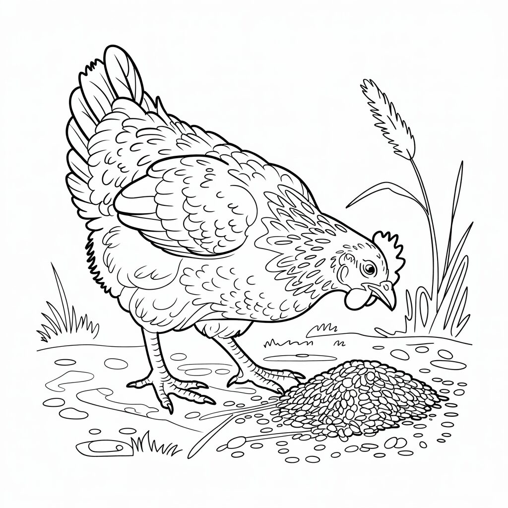 poule à dessiner