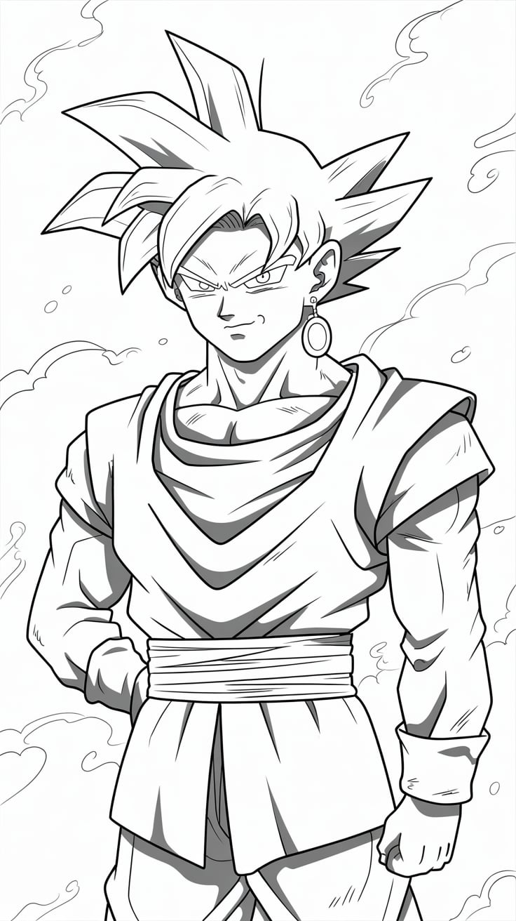 coloriage black goku