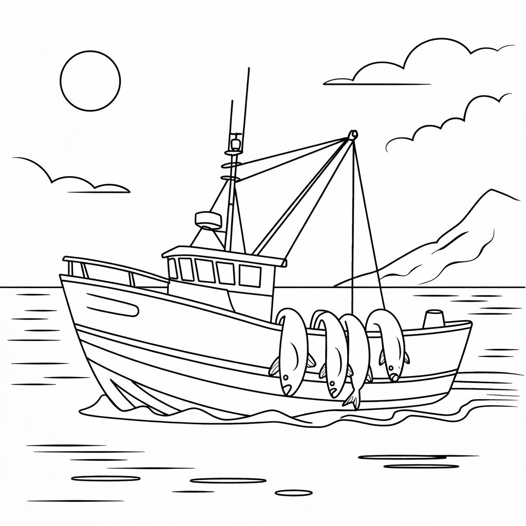 bateau coloriage