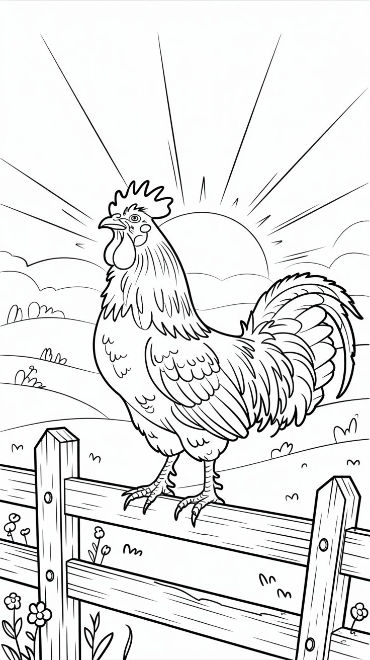 poule dessiner