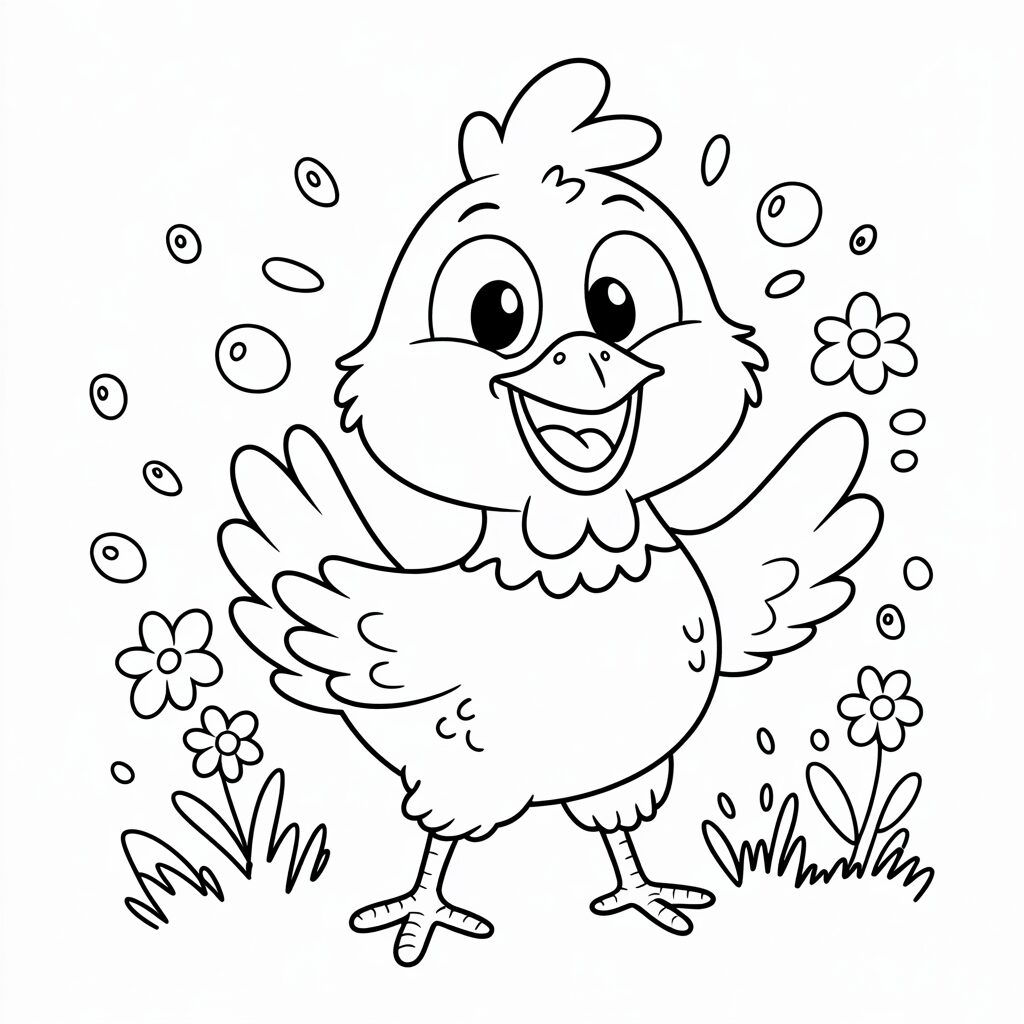 dessin de poule