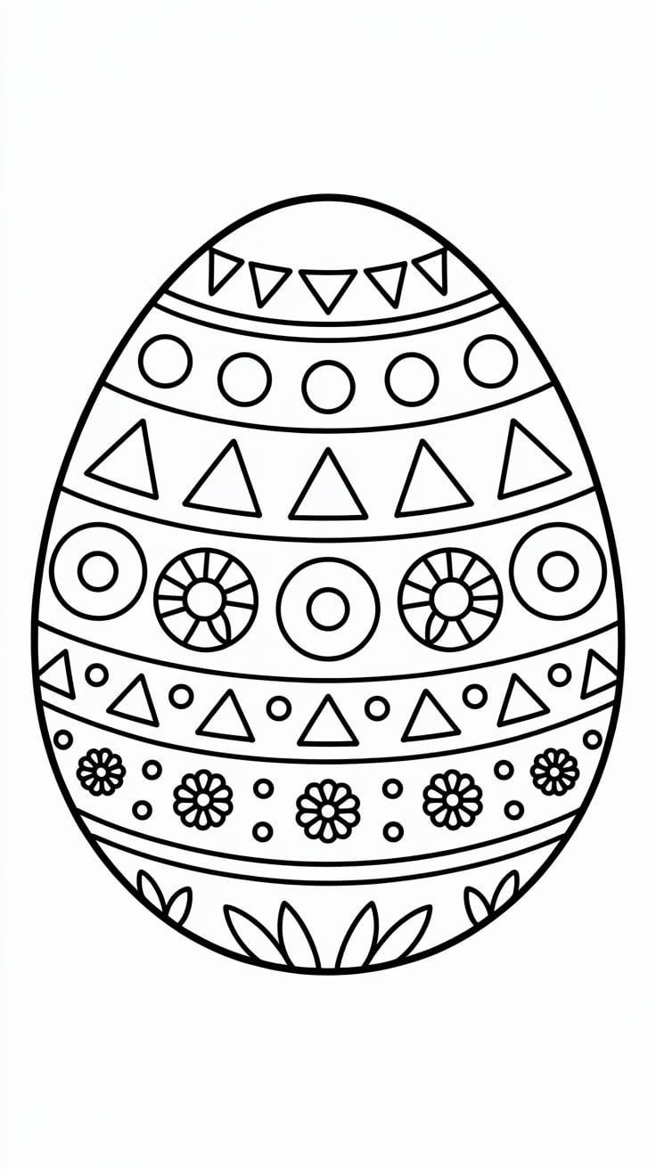 coloriage oeufs de paques à imprimer gratuit