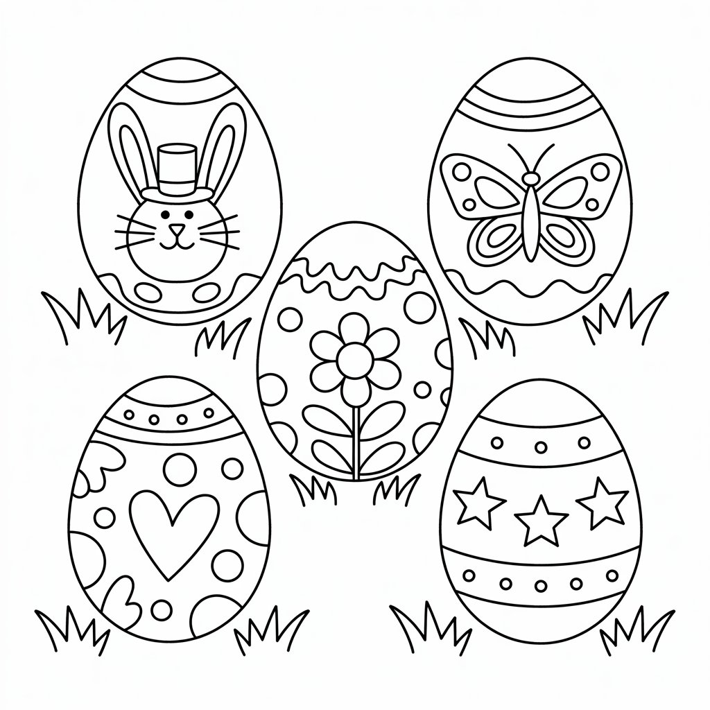 coloriage oeuf de paques