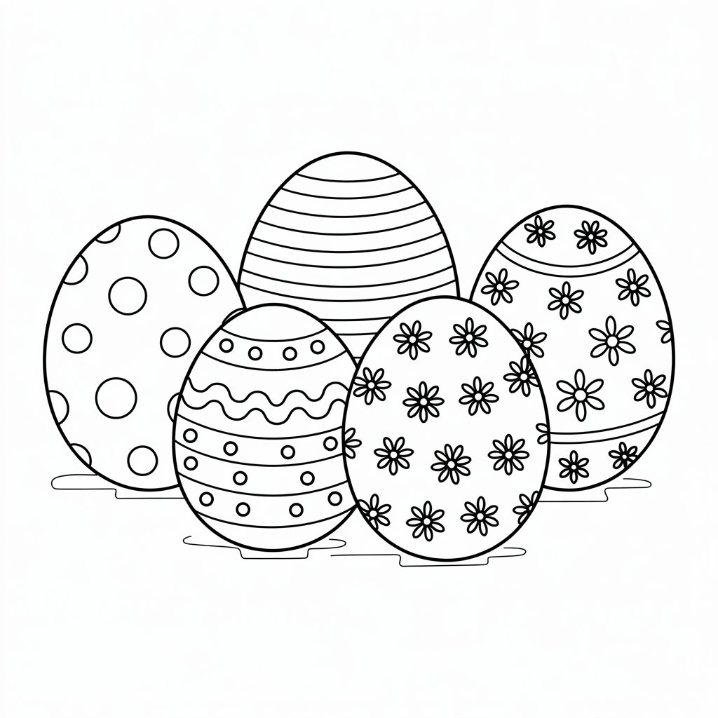 coloriage oeuf de paques à imprimer