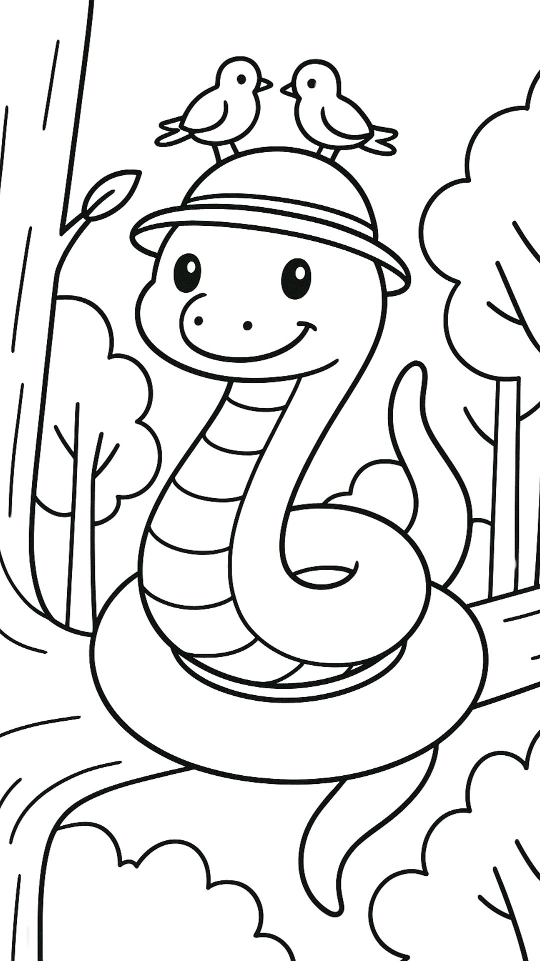 coloriage serpent à imprimer gratuit