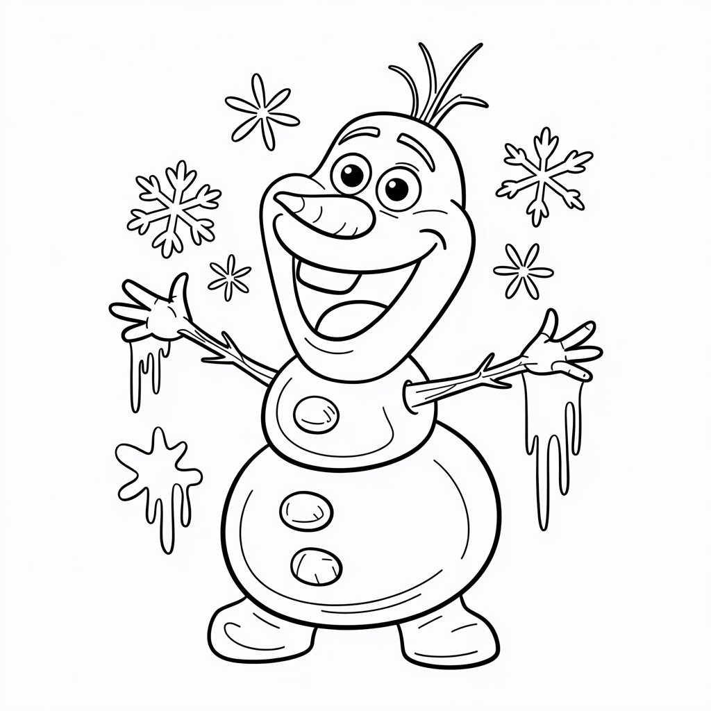 coloriage de bonhomme de neige