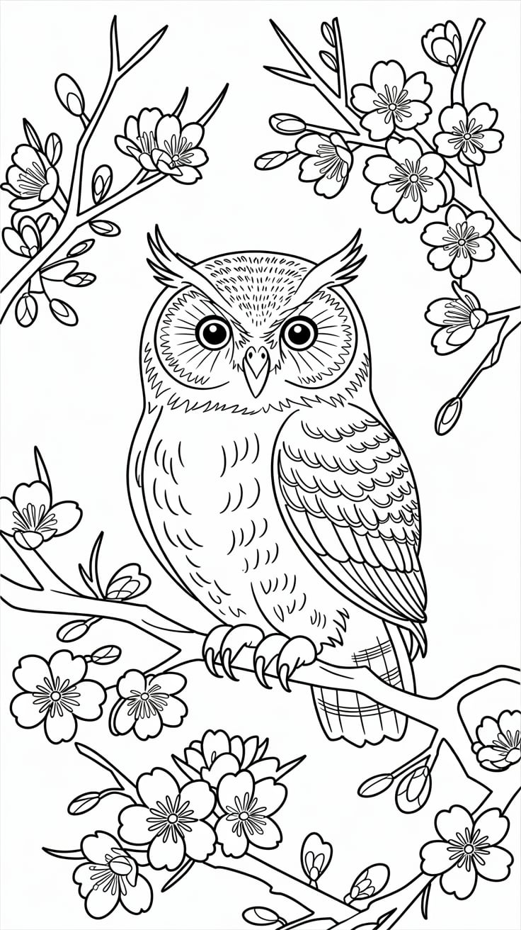hibou dessin réaliste