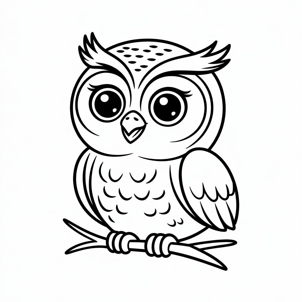 dessiner hibou facile