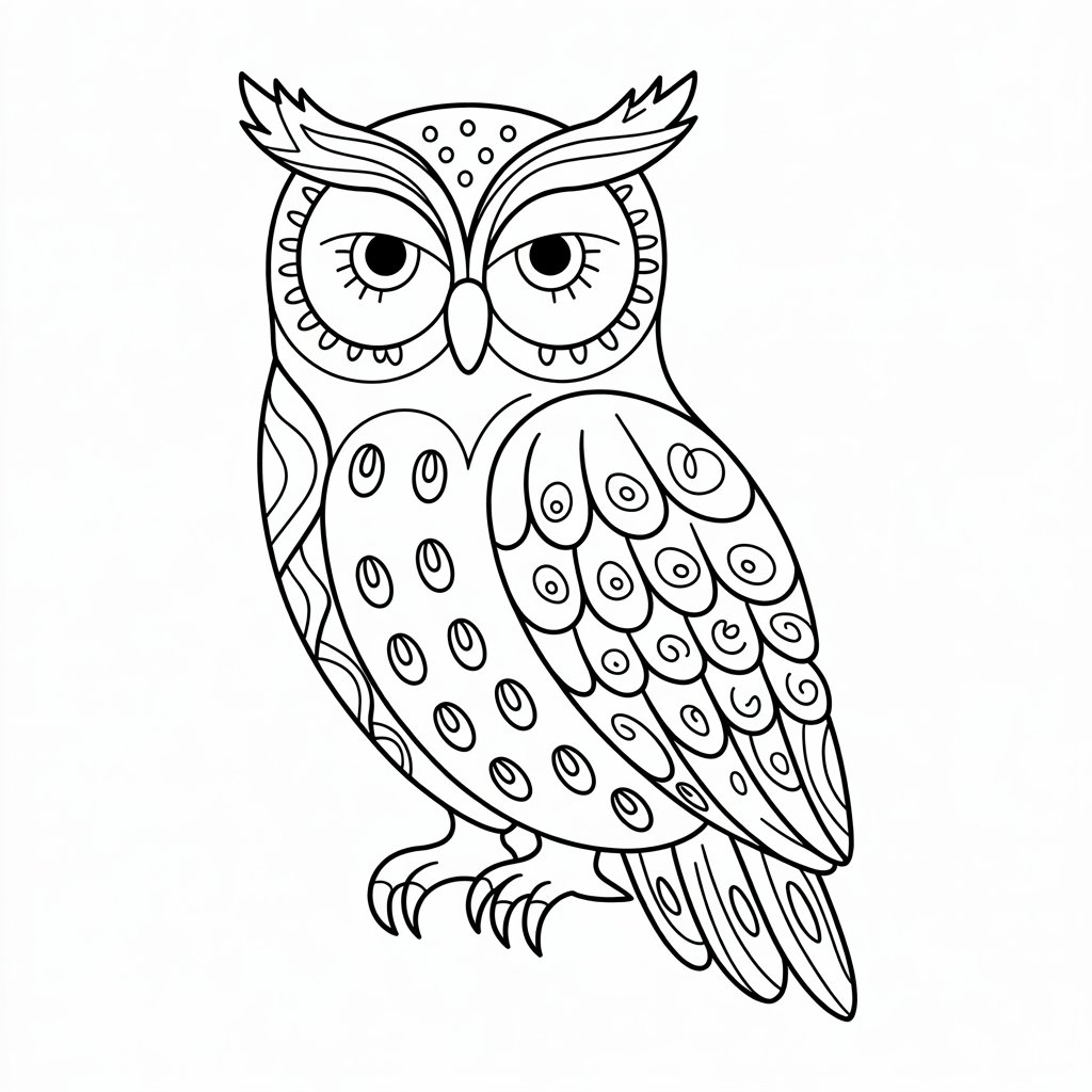 dessin de hibou