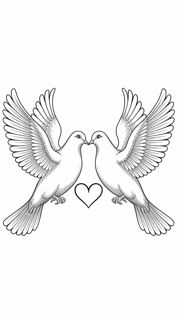 coeur st valentin dessin