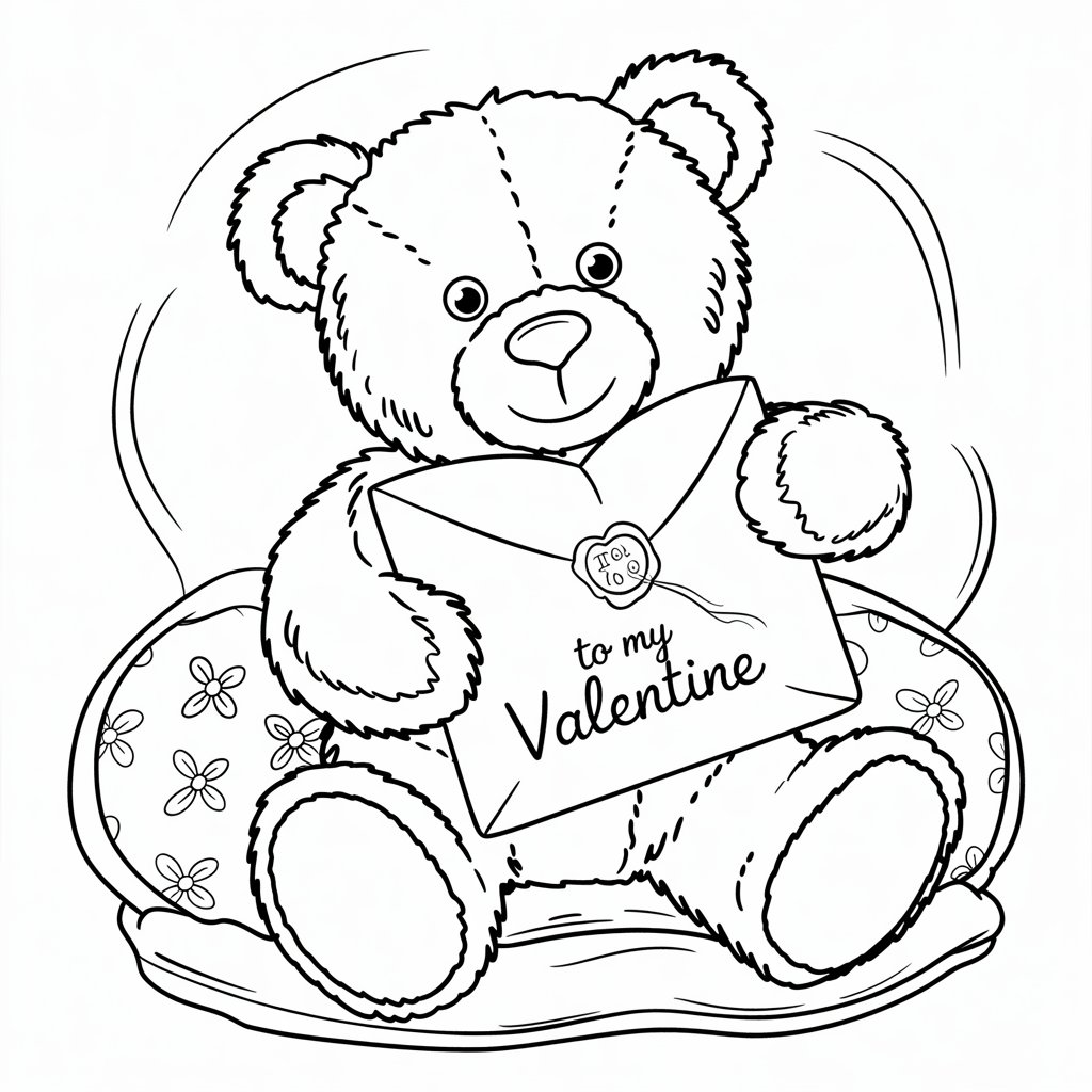 saint valentin coloriage