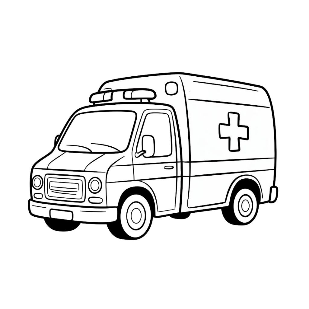 dessin ambulance facile