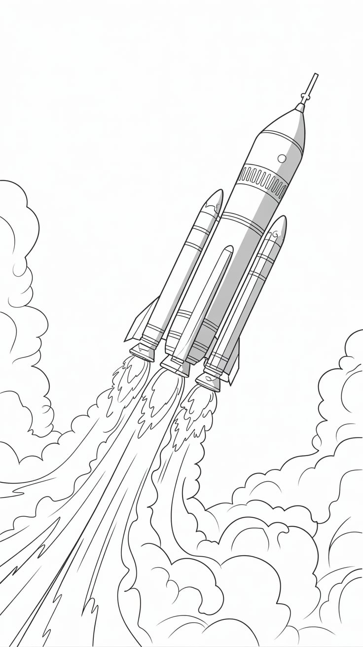 fusée dessin réaliste