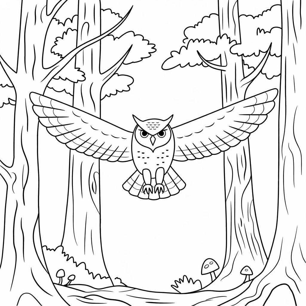 dessin hibou