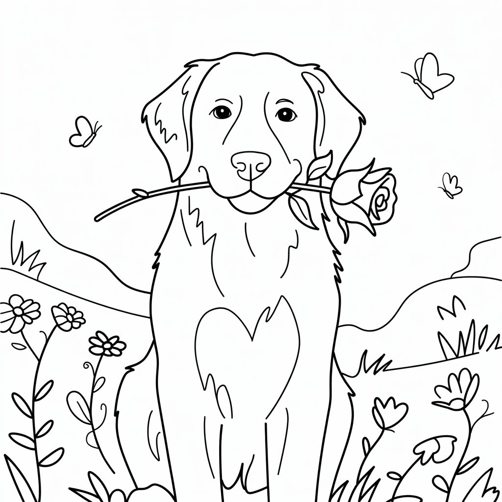 coloriage pour la st valentin