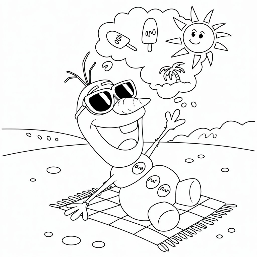 bonhomme de neige coloriage