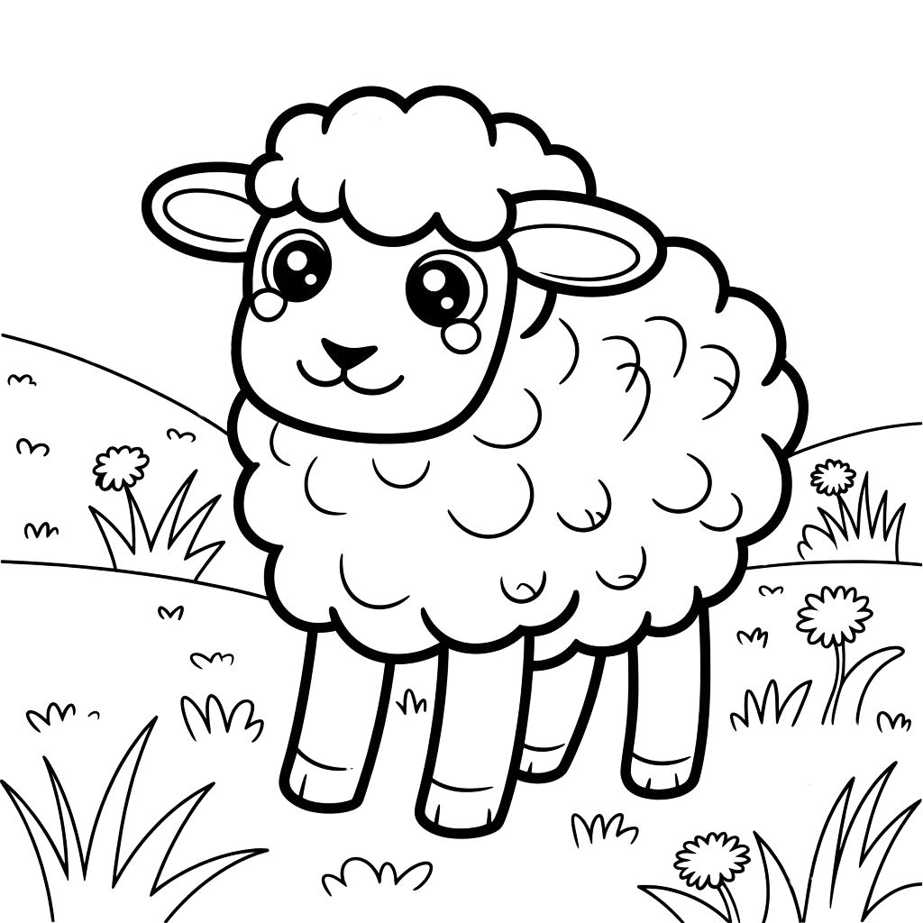 coloriage a imprimer mouton