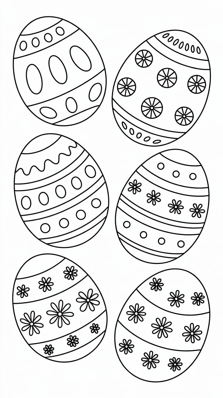 coloriage à imprimer oeufs de paques