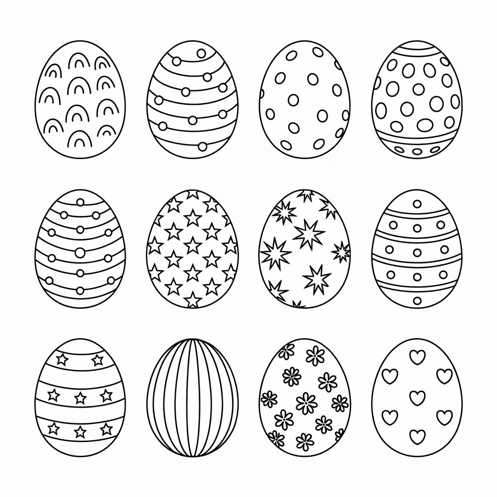 coloriage oeufs de paques a imprimer