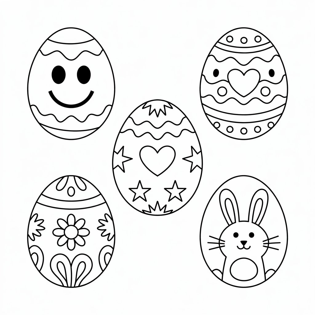 oeufs de paques coloriages