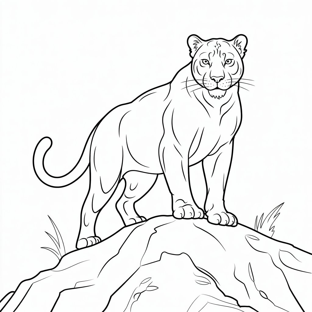 dessin panthère noire