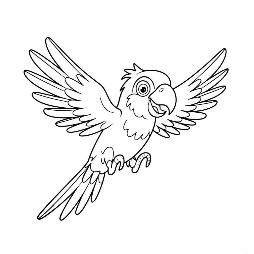 perroquet dessin facile