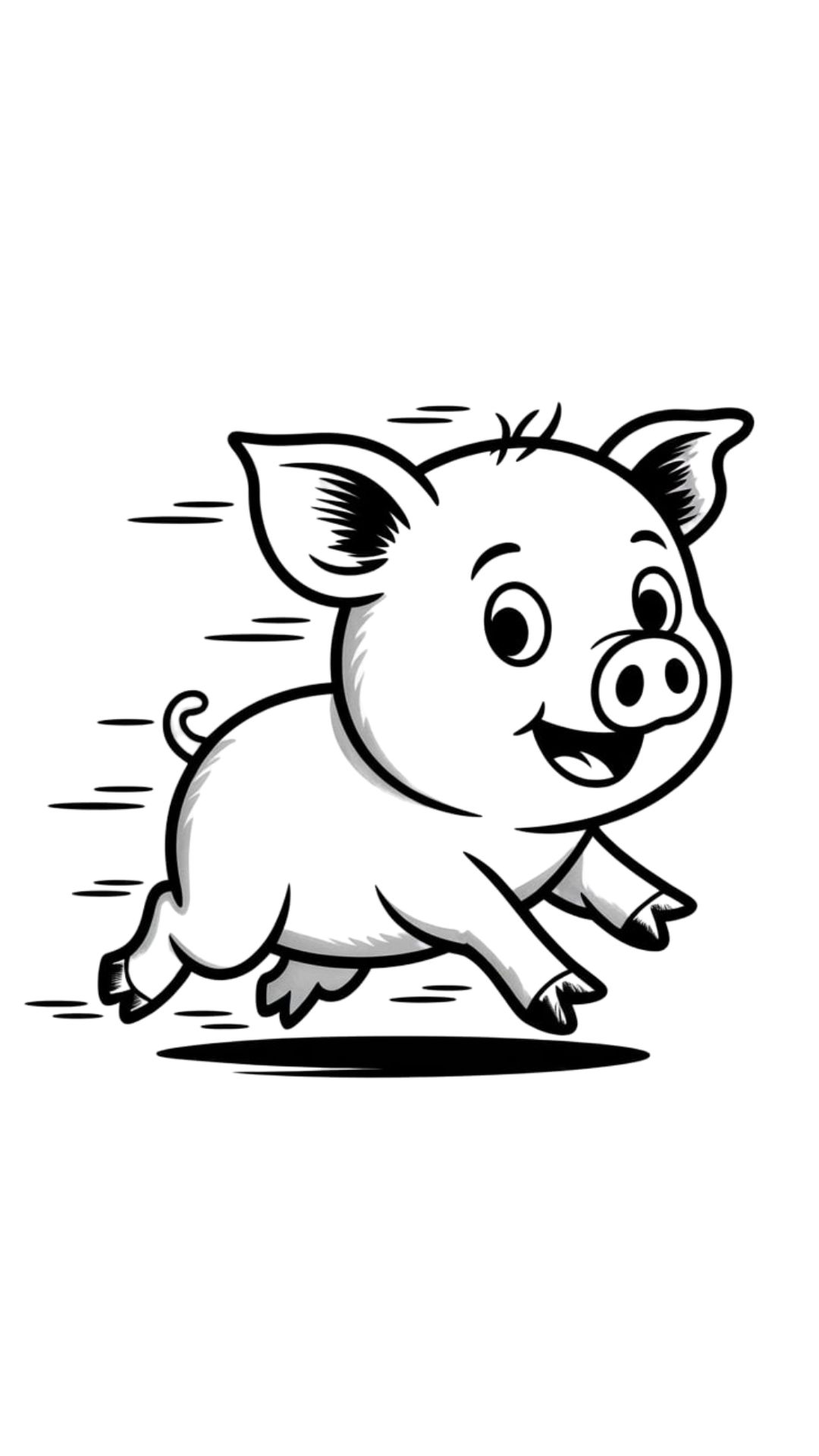 cochon a colorier gratuit