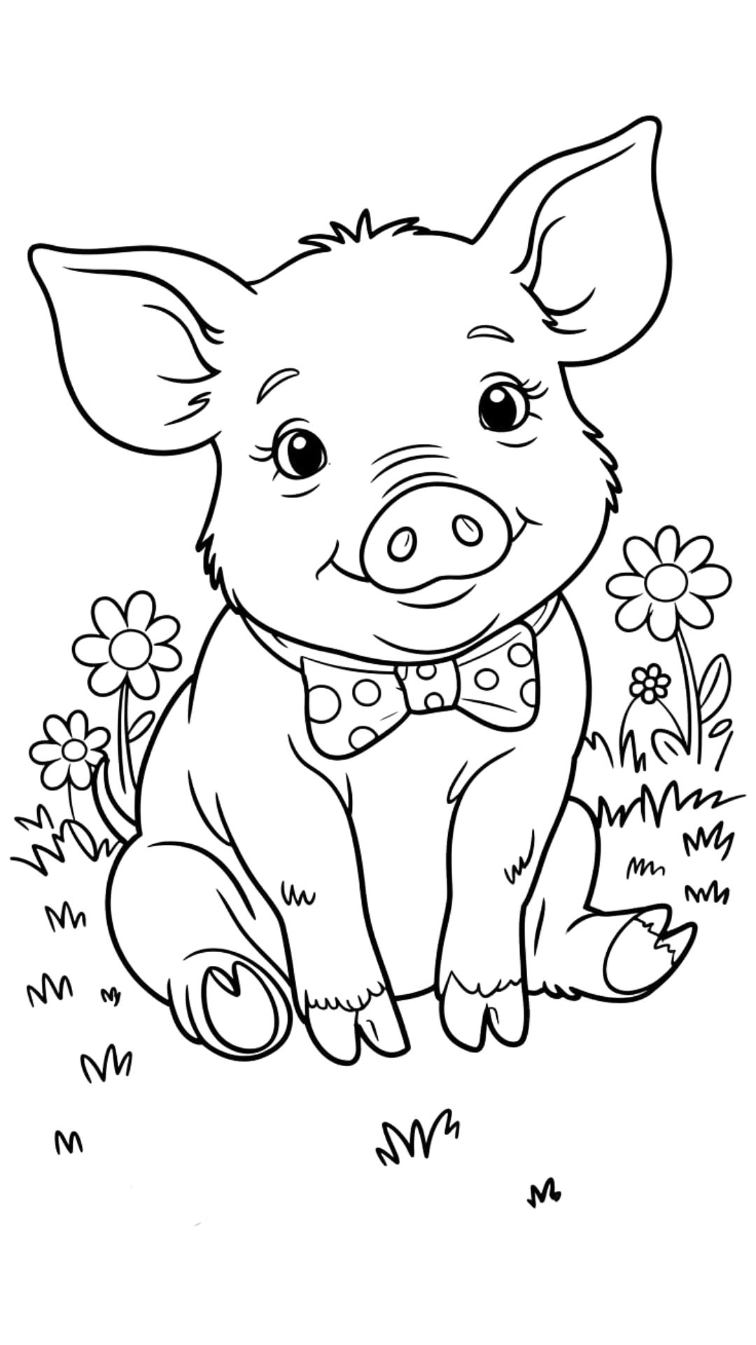 cochon a colorier