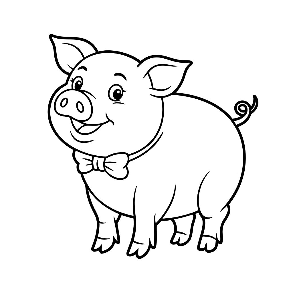 coloriage à imprimer cochon