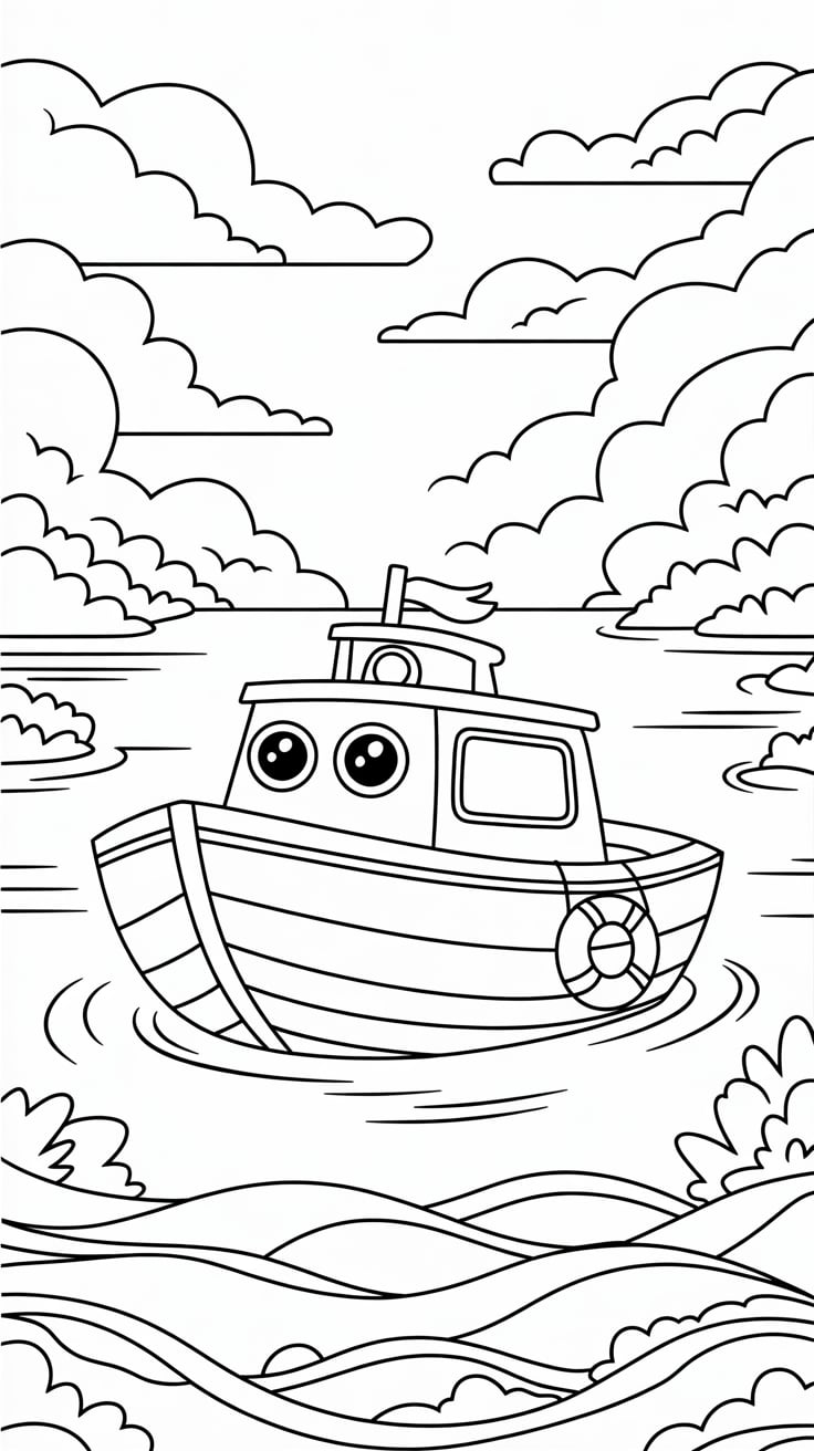 bateau à dessiner