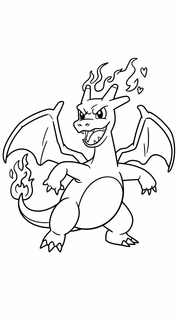 pokemon coloriage dracaufeu