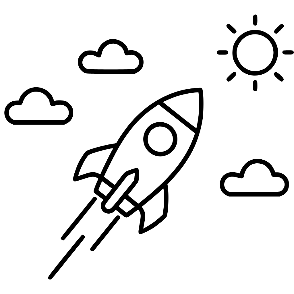 dessin fusée simple