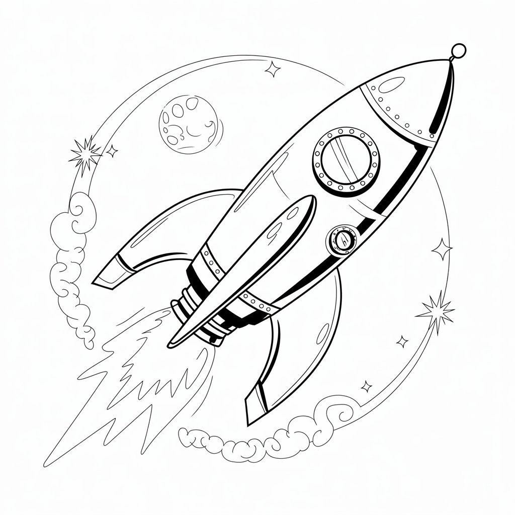 dessiner une fusée en maternelle