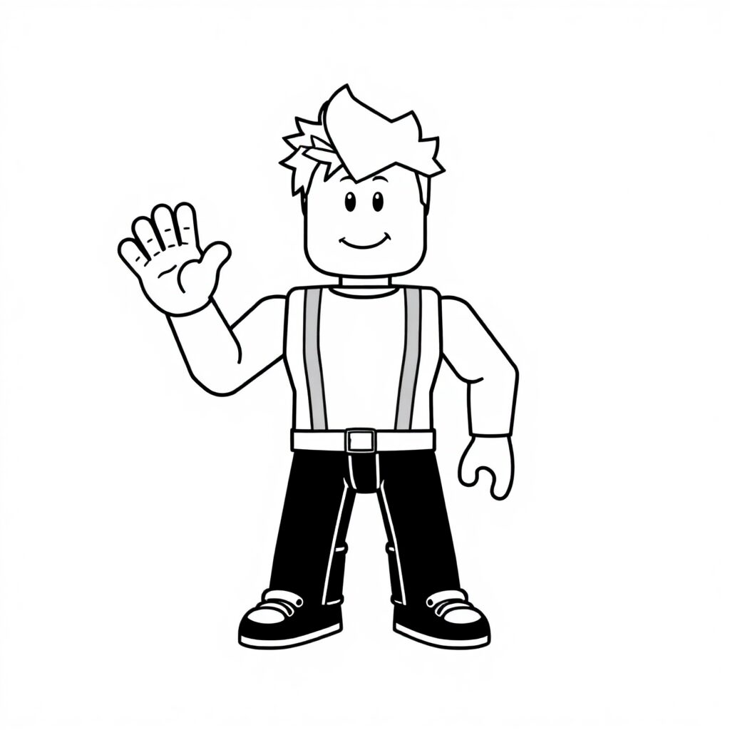 coloriage blue roblox