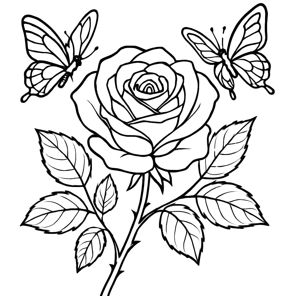 coloriage des roses